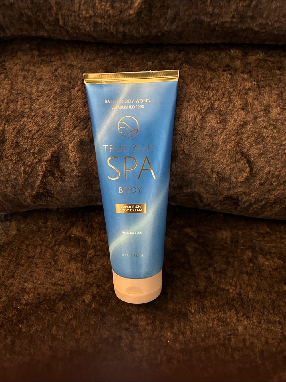 Bath & Body Works True Blue Spa Super Rich Body Cream - Blue & Gold Accents